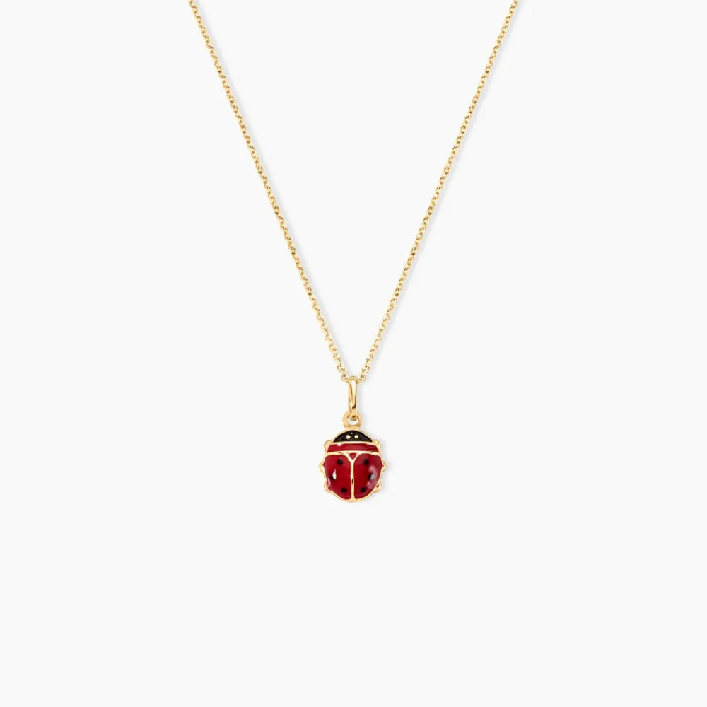 Marc Orian Pendentifs|Bijoux Enfant > Pendentif Fedelina Coccinelle Or Jaune