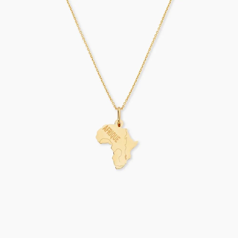 Marc Orian Pendentifs|Pendentifs Personnalisés > Pendentif Gaietana Afrique Or Jaune