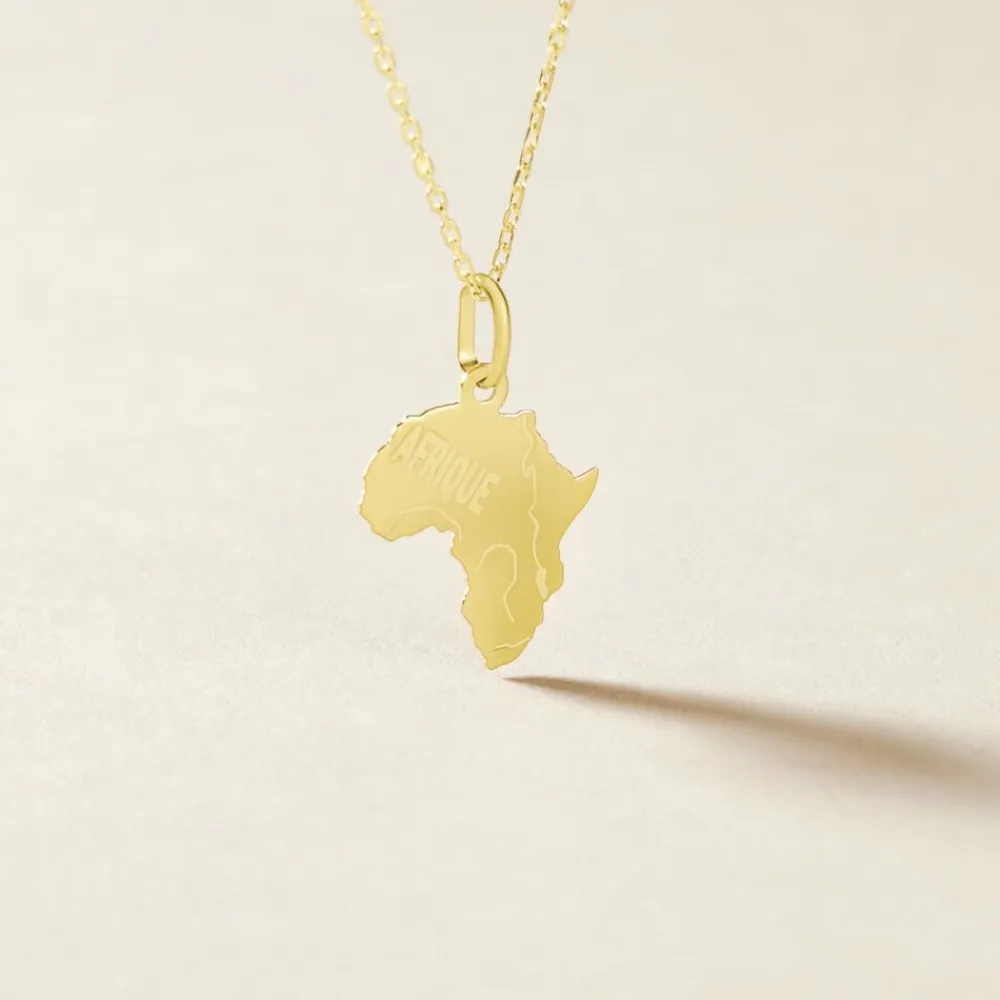 Marc Orian Pendentifs|Pendentifs Personnalisés > Pendentif Gaietana Afrique Or Jaune