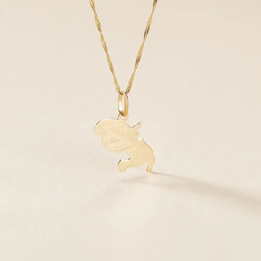 Marc Orian Pendentifs|Pendentifs Personnalisés > Pendentif Gaietana Martinique Or Jaune