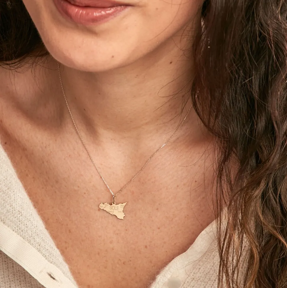 Pendentif Gaietana Sicile Or Jaune