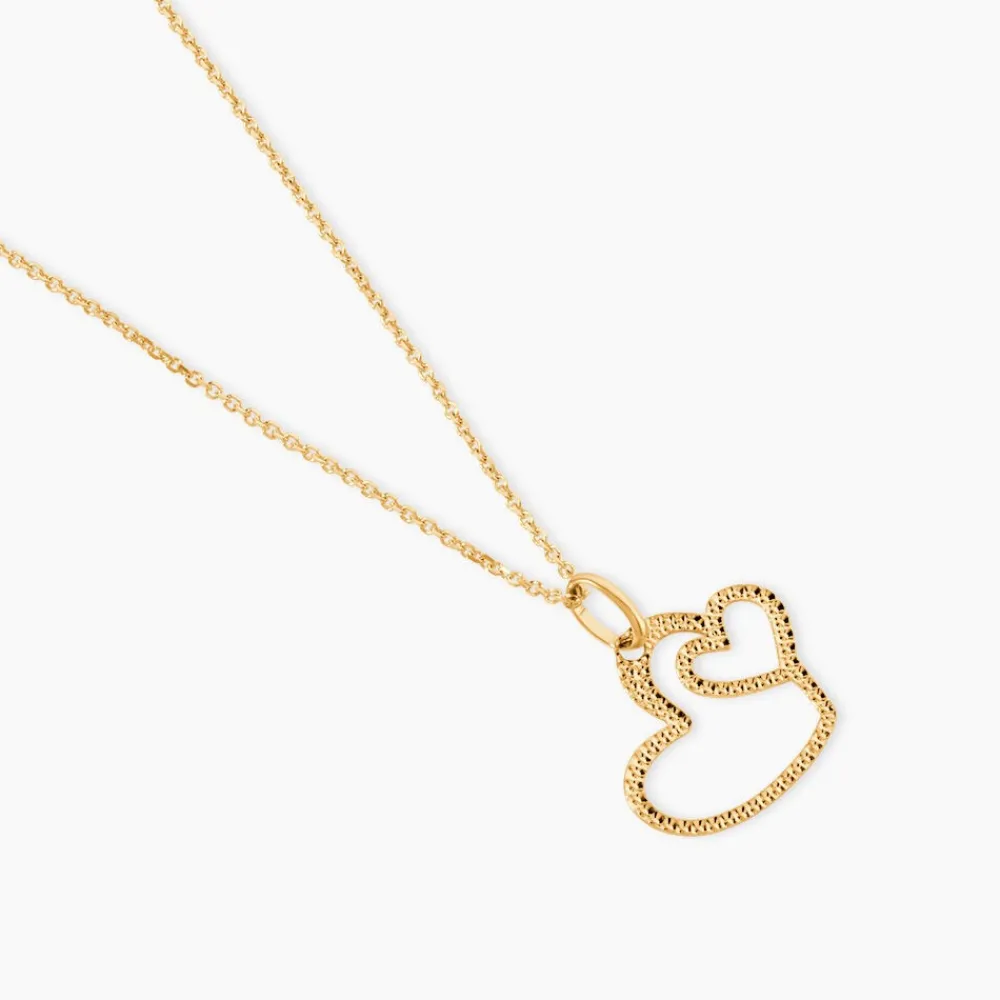 Marc Orian Pendentifs|Pendentifs > Pendentif Glady Coeurs Diamantes Or Jaune