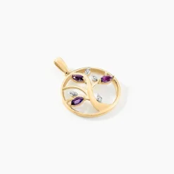 Marc Orian Anniversaire De Mariage|Pendentifs > Pendentif Godolieba Or Jaune Amethyste Violet