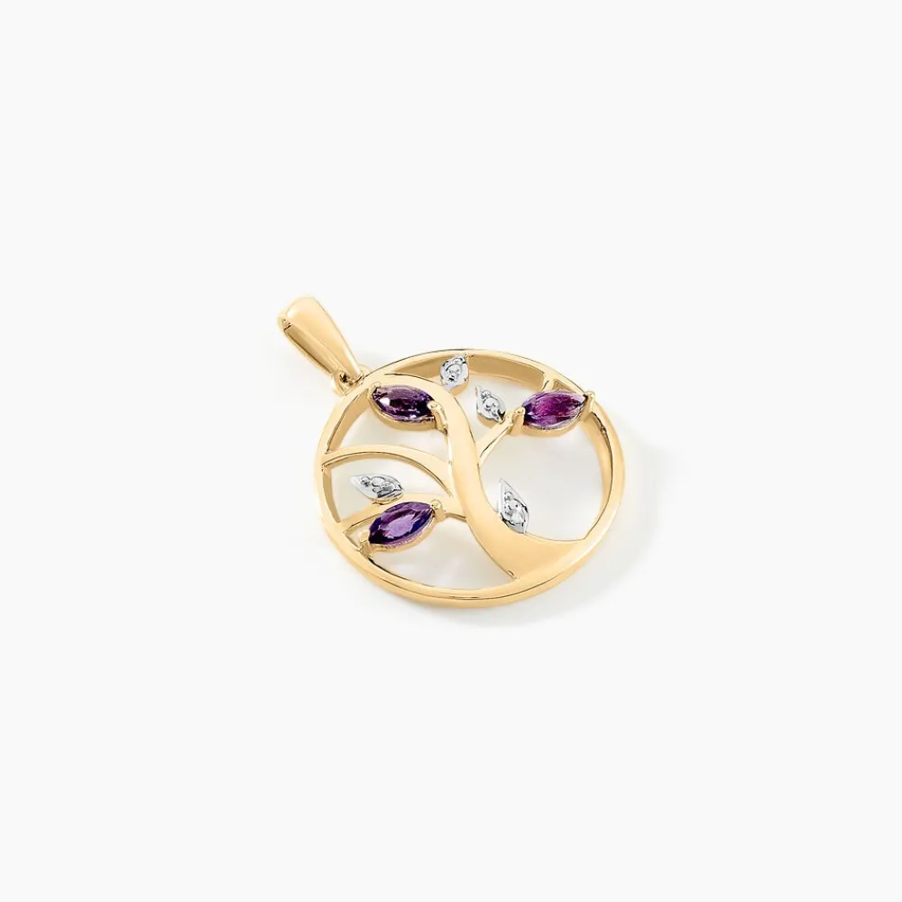 Marc Orian Anniversaire De Mariage|Pendentifs > Pendentif Godolieba Or Jaune Amethyste Violet