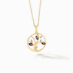 Marc Orian Anniversaire De Mariage|Pendentifs > Pendentif Godolieba Or Jaune Amethyste Violet