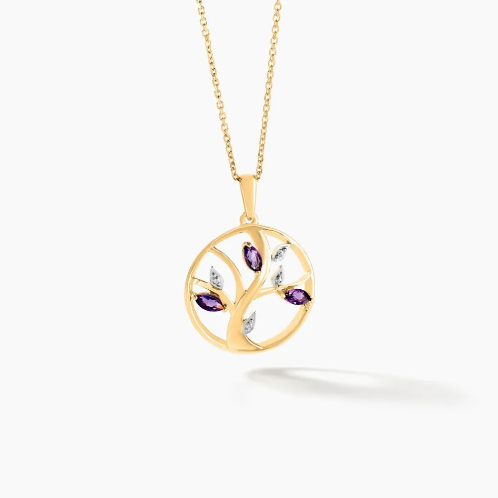 Marc Orian Anniversaire De Mariage|Pendentifs > Pendentif Godolieba Or Jaune Amethyste Violet