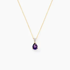 Marc Orian Anniversaire De Mariage|Pendentifs > Pendentif Gorgel Or Jaune Améthyste Oxyde De Zirconium or jaune améthyste violet