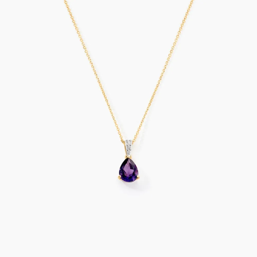 Marc Orian Anniversaire De Mariage|Pendentifs > Pendentif Gorgel Or Jaune Améthyste Oxyde De Zirconium or jaune améthyste violet