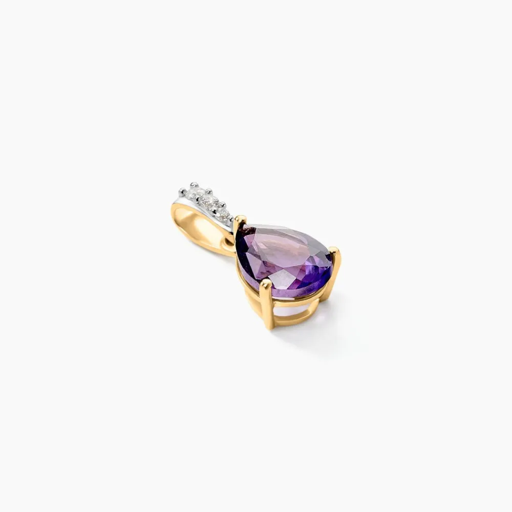 Marc Orian Anniversaire De Mariage|Pendentifs > Pendentif Gorgel Or Jaune Améthyste Oxyde De Zirconium or jaune améthyste violet