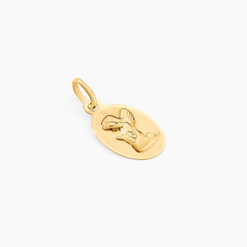 Marc Orian Pendentifs|Pendentifs Personnalisés > Pendentif Hadia Ange Ovale Or Jaune