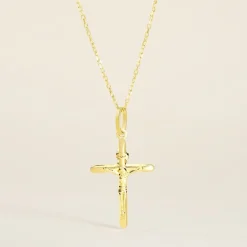 Marc Orian Cadeaux Communion|Bijoux Or > Pendentif Haley Croix Or Jaune
