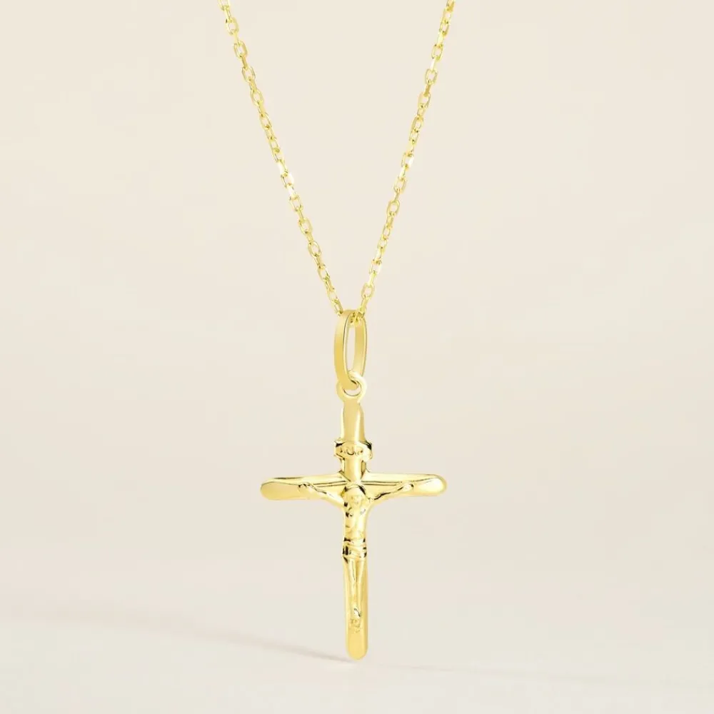 Marc Orian Cadeaux Communion|Bijoux Or > Pendentif Haley Croix Or Jaune