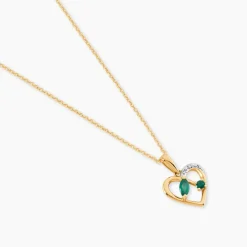 Marc Orian Bijoux Émeraude|Pendentifs > Pendentif Hallam Or Jaune Emeraude Diamant