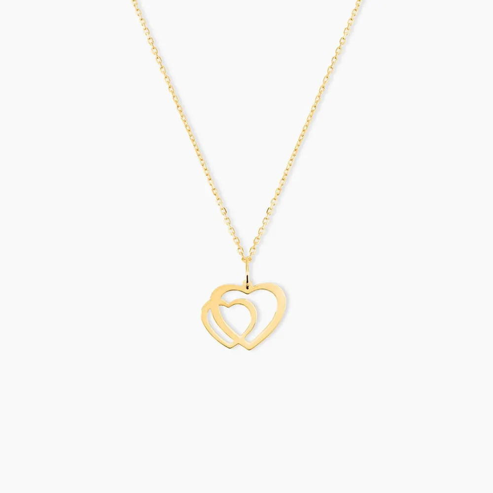 Marc Orian Pendentifs|Pendentifs > Pendentif Hasna Coeurs Lisses Or Jaune
