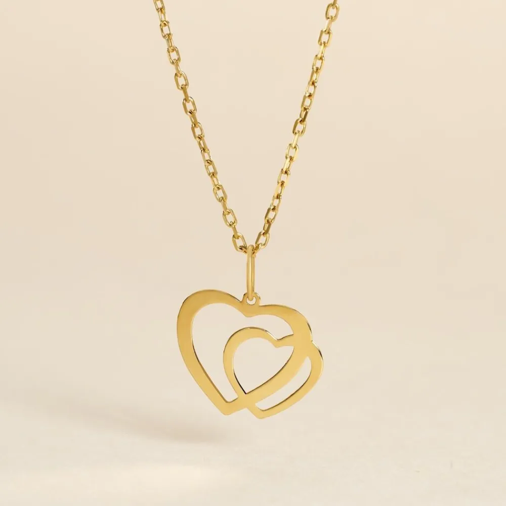 Marc Orian Pendentifs|Pendentifs > Pendentif Hasna Coeurs Lisses Or Jaune