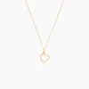 Marc Orian Pendentifs|Pendentifs > Pendentif Heather Coeur Strie Or Jaune
