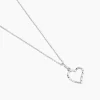Marc Orian Pendentifs|Pendentifs > Pendentif Heck Coeur Strie Or Blanc