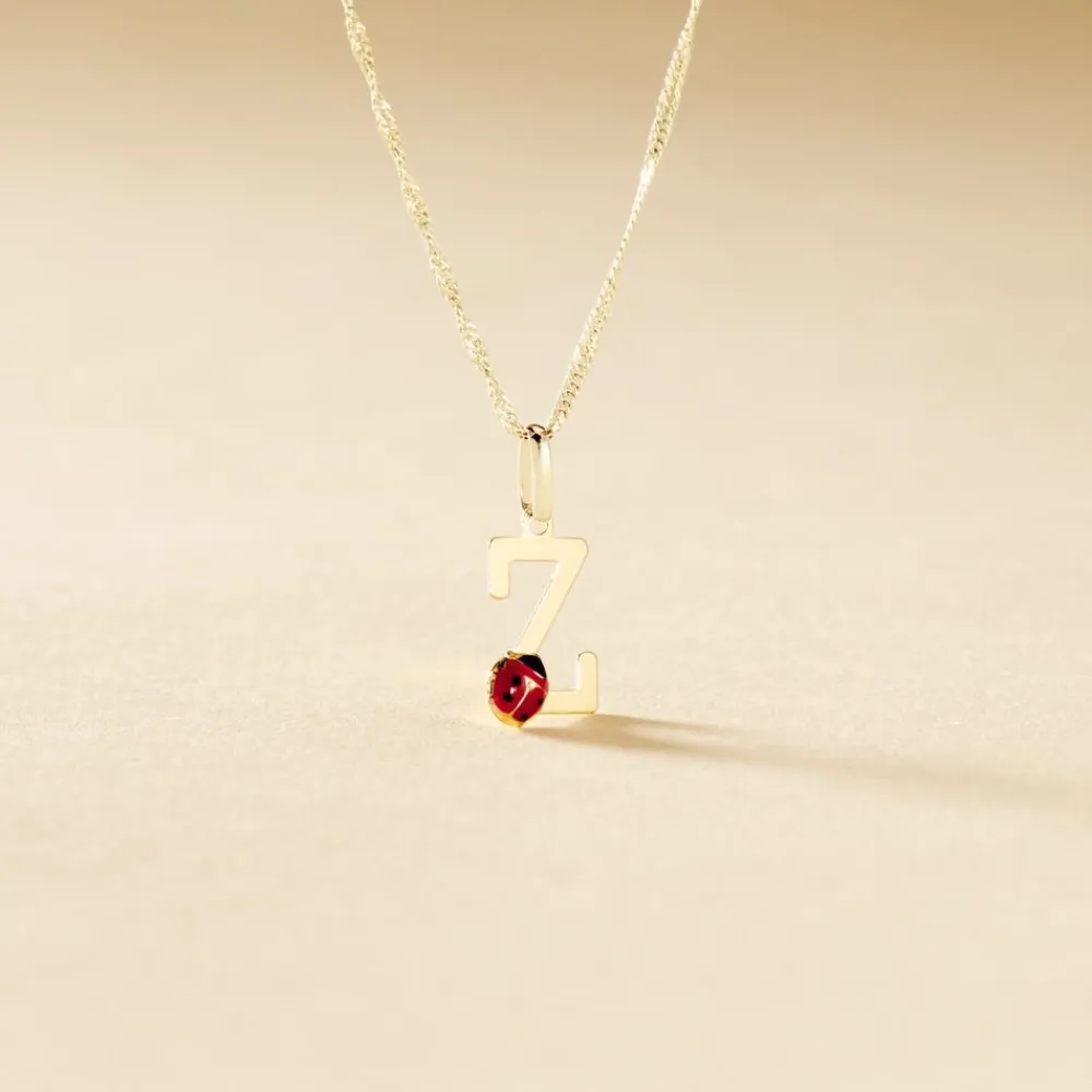 Marc Orian Bijoux Enfant|Bijoux Or > Pendentif Helidie Coccinelle Lettre Or Jaune