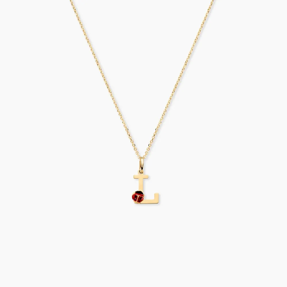 Marc Orian Pendentifs|Bijoux Enfant > Pendentif Helidie Coccinelle Lettre Or Jaune