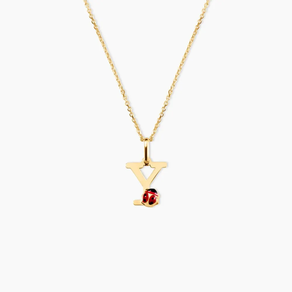 Marc Orian Pendentifs|Bijoux Enfant > Pendentif Helidie Coccinelle Lettre Or Jaune