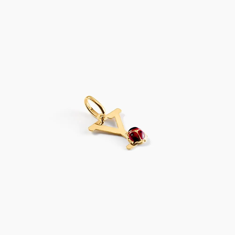 Marc Orian Pendentifs|Bijoux Enfant > Pendentif Helidie Coccinelle Lettre Or Jaune