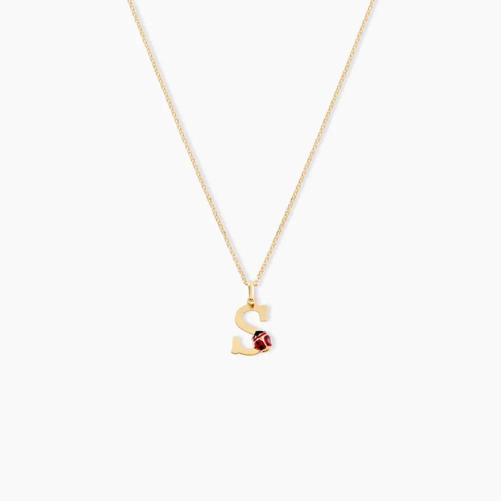 Marc Orian Pendentifs|Bijoux Enfant > Pendentif Helidie Coccinelle Lettre Or Jaune