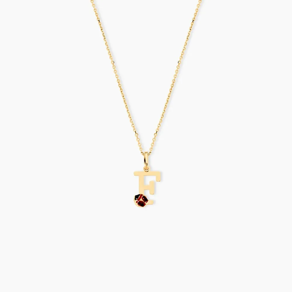 Marc Orian Pendentifs|Bijoux Enfant > Pendentif Helidie Coccinelle Lettre Or Jaune