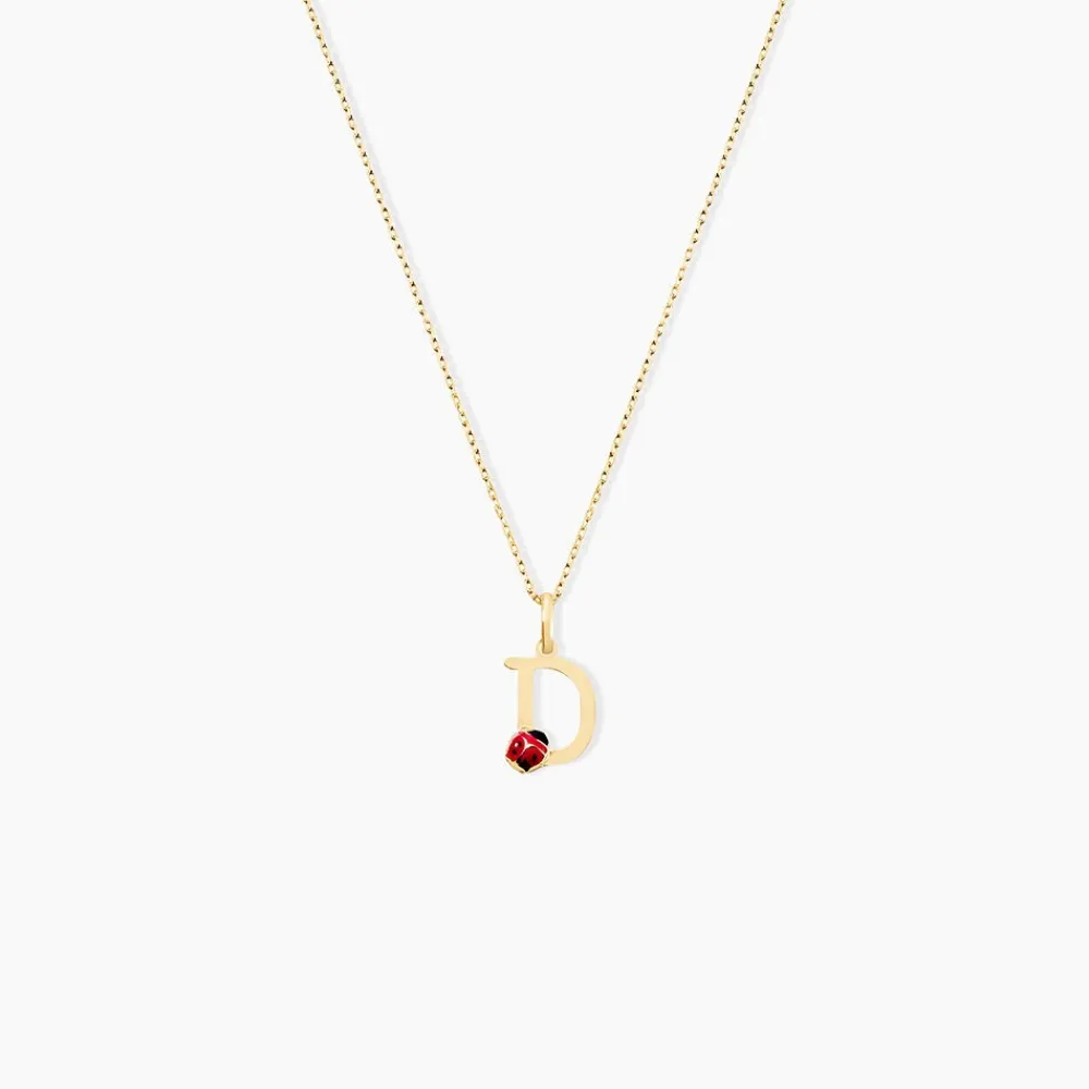 Marc Orian Pendentifs|Bijoux Enfant > Pendentif Helidie Coccinelle Lettre Or Jaune