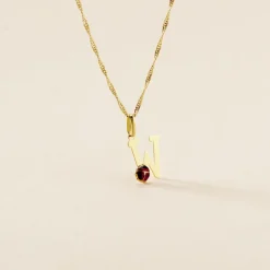 Marc Orian Pendentifs|Bijoux Enfant > Pendentif Helidie Coccinelle Lettre Or Jaune