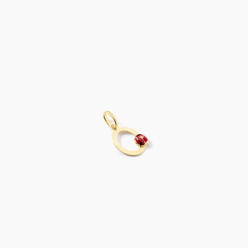 Pendentif Helidie Coccinelle Lettre Or Jaune