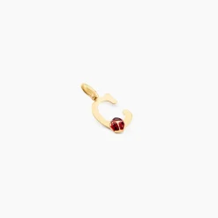 Pendentif Helidie Coccinelle Lettre Or Jaune