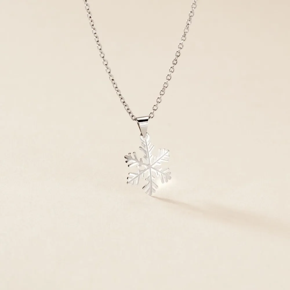 Marc Orian Pendentifs|Pendentifs > Pendentif Herbertine Flocon Or Blanc