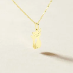Marc Orian Pendentifs|Pendentifs > Pendentif Herman Chat Or Jaune