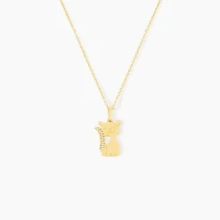 Marc Orian Pendentifs|Pendentifs > Pendentif Herman Chat Or Jaune
