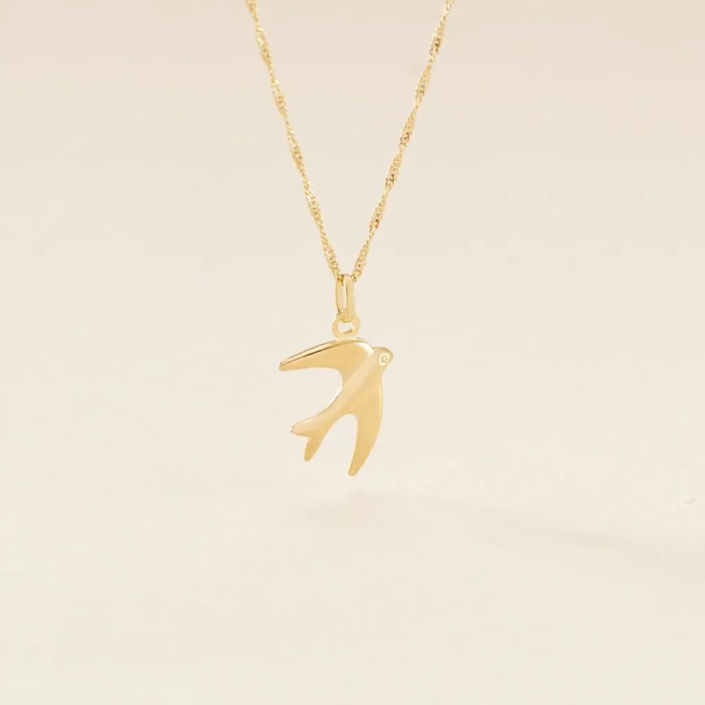 Marc Orian Pendentifs|Pendentifs > Pendentif Illide Hirondelle Or Jaune