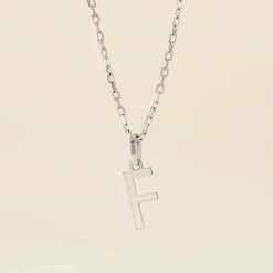 Pendentif Ionia Lettre Or Blanc