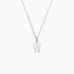 Pendentif Ionia Lettre Or Blanc