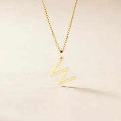 Pendentif Ionia Lettre Or Blanc
