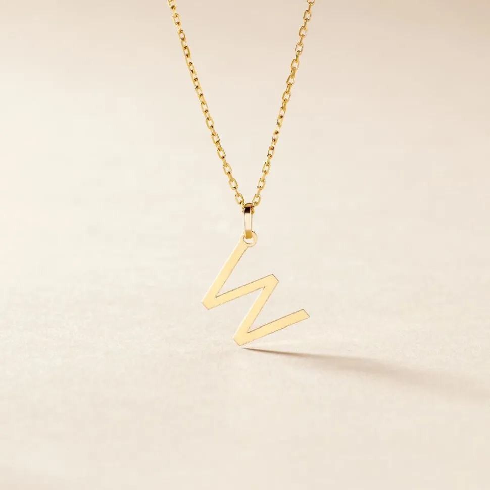 Pendentif Ionia Lettre Or Blanc