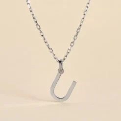 Pendentif Ionia Lettre Or Blanc