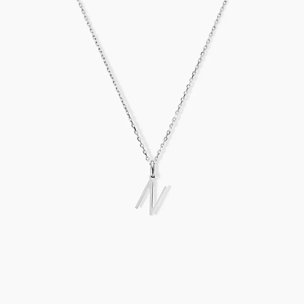 Pendentif Ionia Lettre Or Blanc