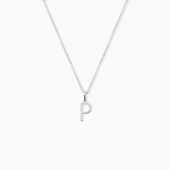 Pendentif Ionia Lettre Or Blanc