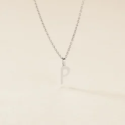 Pendentif Ionia Lettre Or Blanc