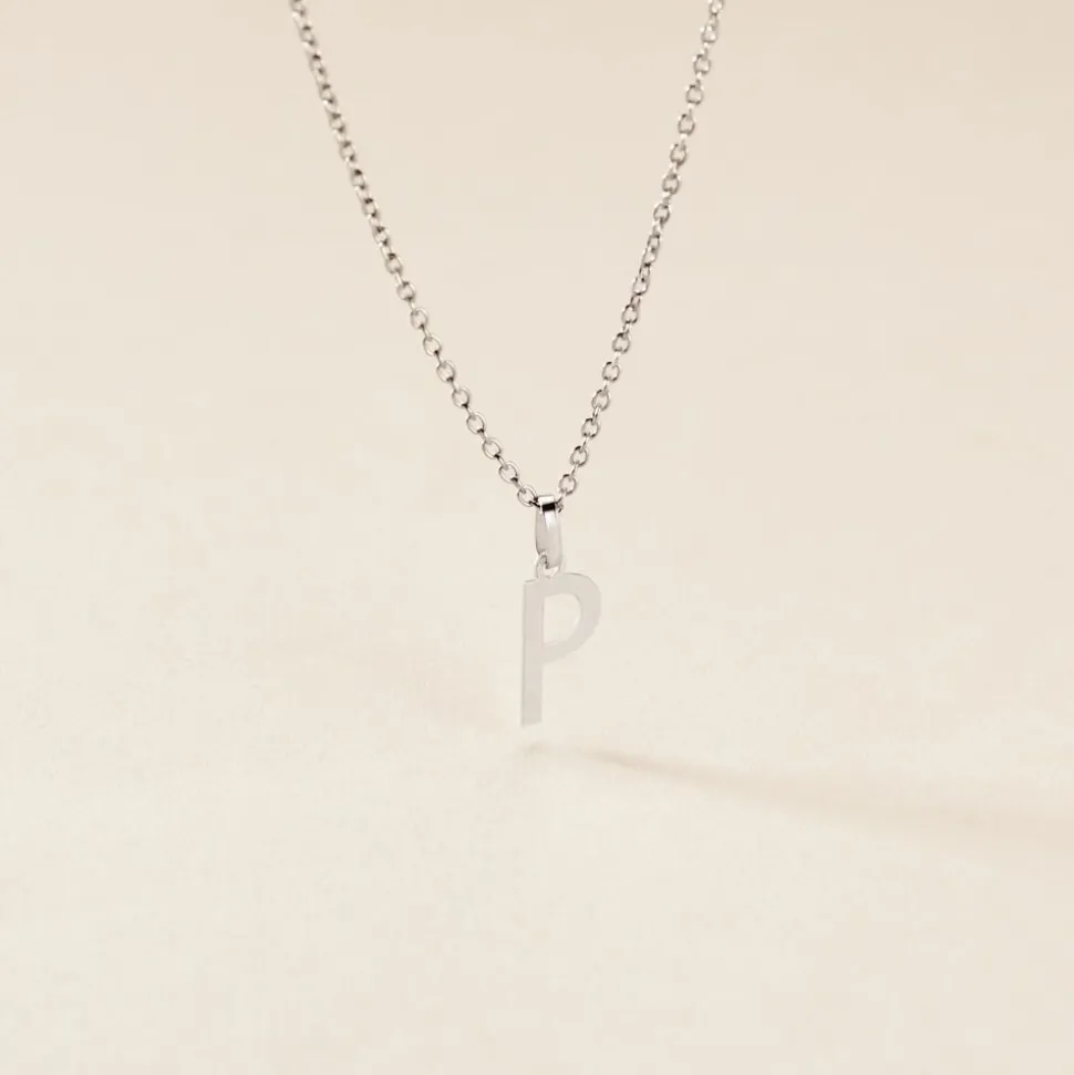 Pendentif Ionia Lettre Or Blanc
