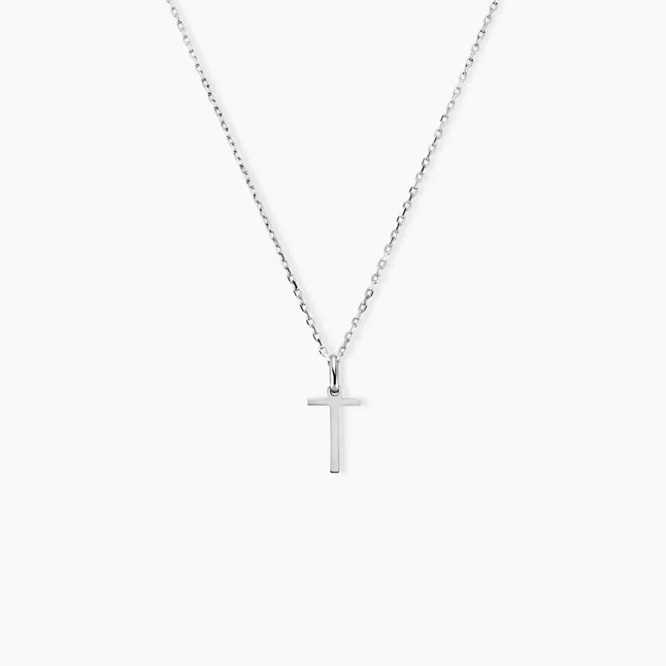 Pendentif Ionia Lettre Or Blanc