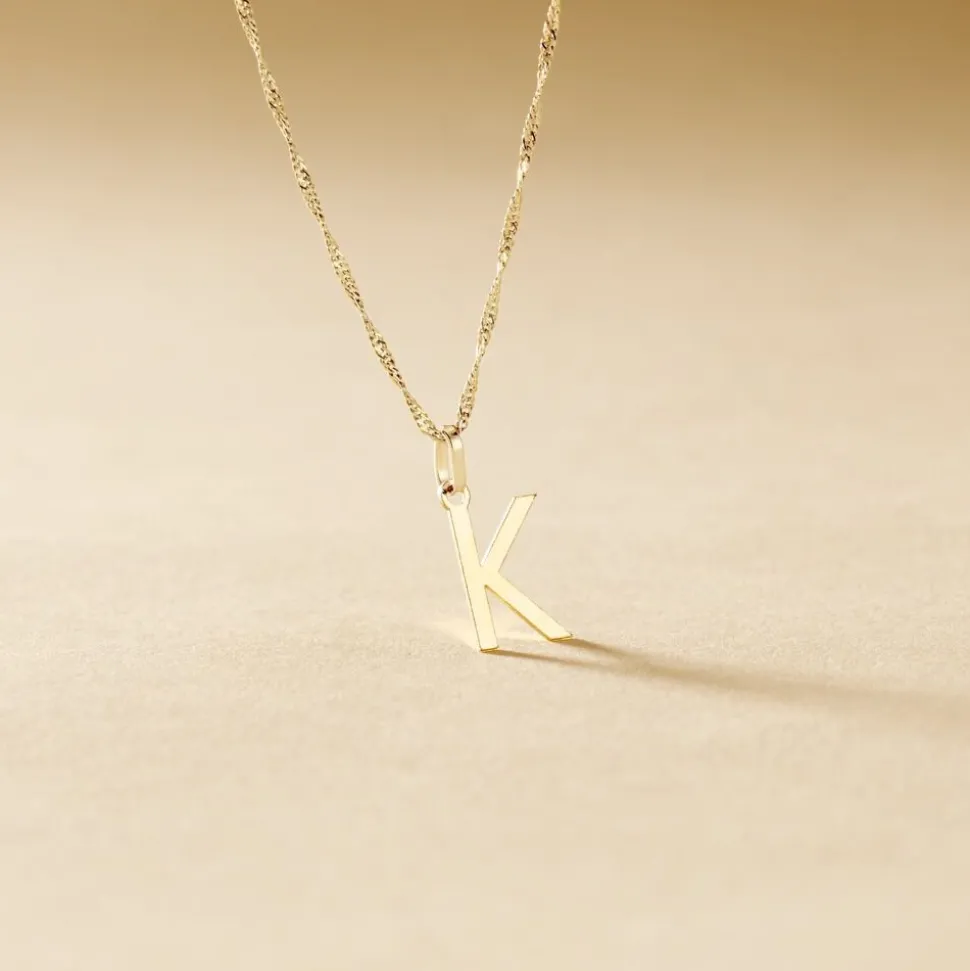 Pendentif Ionia Lettre Or Jaune