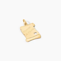 Pendentif Irenca Message Parchemin Or Jaune