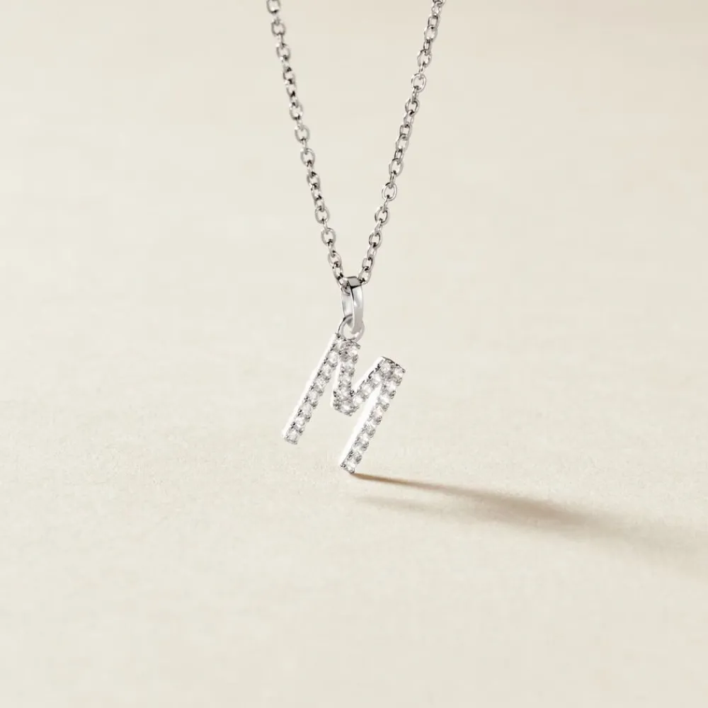 Marc Orian Pendentifs|Pendentifs > Pendentif Klementine Or Blanc Oxyde De Zirconium