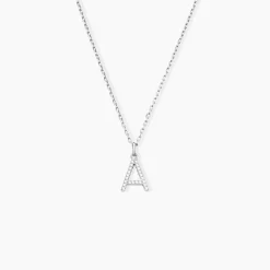 Marc Orian Bijoux Zirconium|Pendentifs > Pendentif Klementine Or Blanc Oxyde De Zirconium
