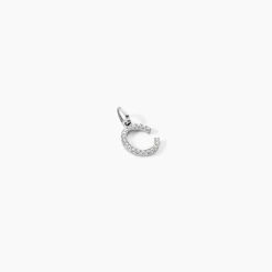 Pendentif Klementine Or Blanc Oxyde De Zirconium